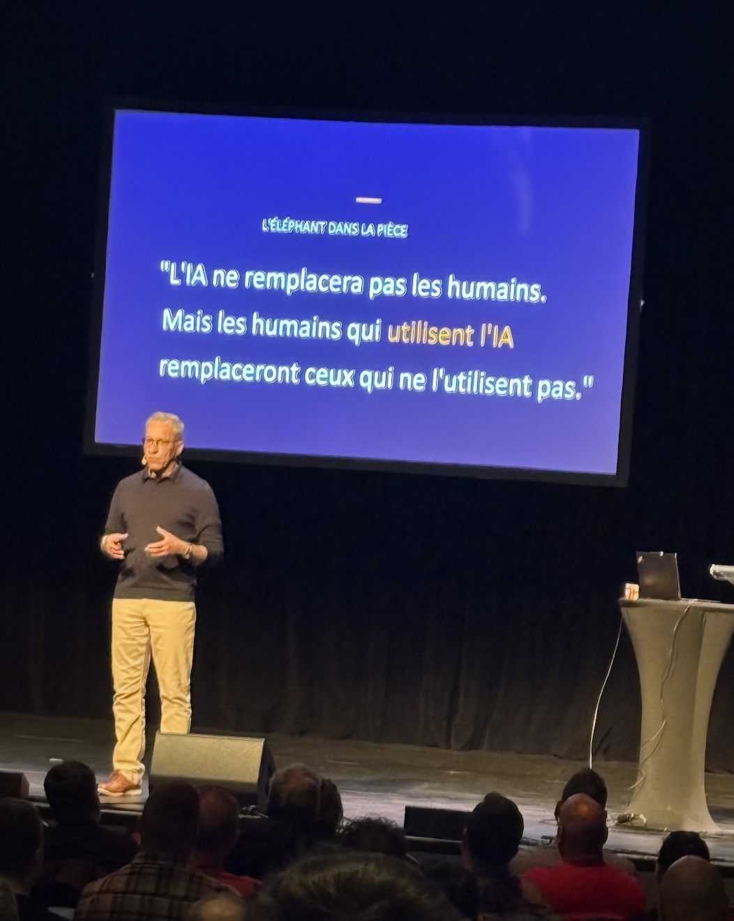 Nicolas Bonnafous en conférence IA à Saguenay, Québec, en 2026